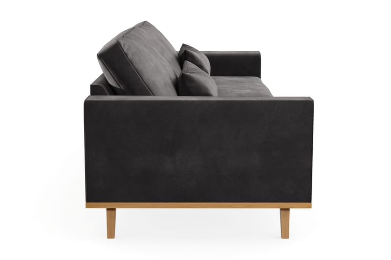 Copenhagen 4-seters Fløyelssofa - Mørk grå - Møbler - Sofaer - 4 seter sofa