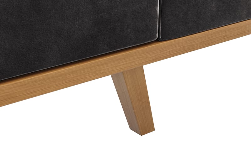 Copenhagen 4-seters Fløyelssofa - Mørk grå - Møbler - Sofaer - 4 seter sofa