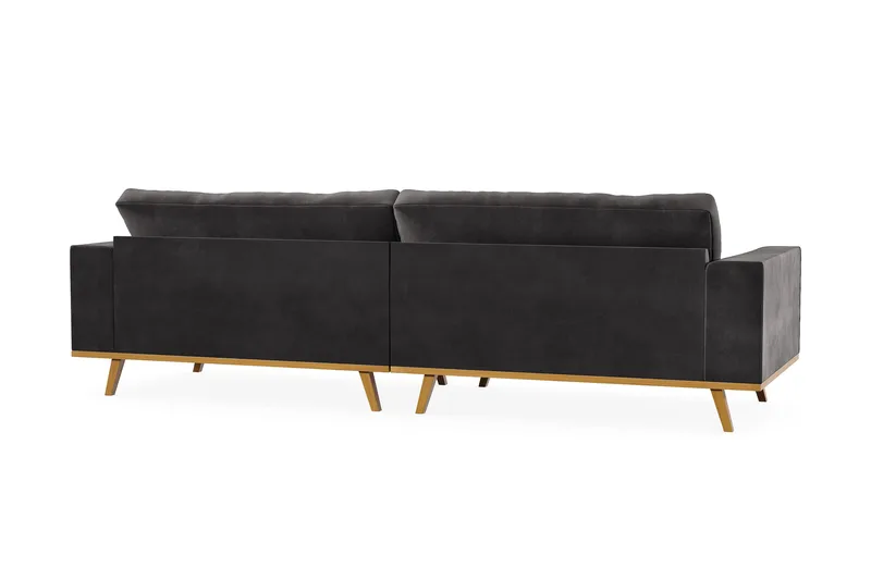 Copenhagen 4-seters Fløyelssofa - Mørk grå - Møbler - Sofaer - 4 seter sofa