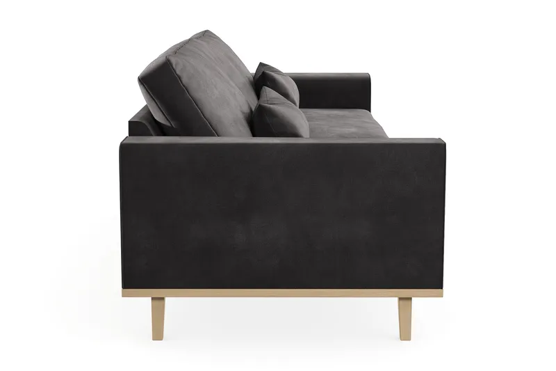 Copenhagen 4-seters Fløyelssofa - Mørk grå - Møbler - Sofaer - 4 seter sofa