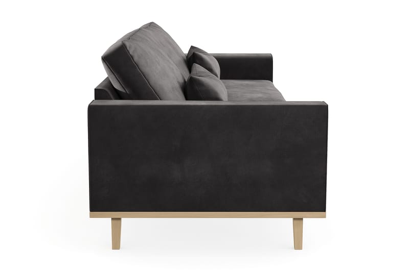 Copenhagen 4-seters Fløyelssofa - Mørk grå - Møbler - Sofaer - 4 seter sofa