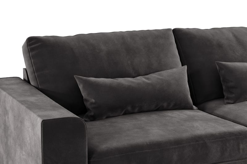Copenhagen 4-seters Fløyelssofa - Mørk grå - Møbler - Sofaer - 4 seter sofa
