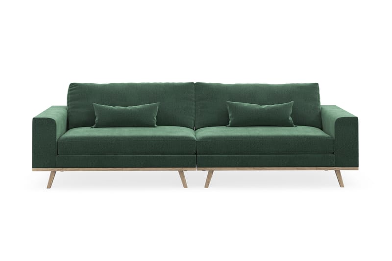 Copenhagen 4-seters Fløyelssofa - Mørk grønn - Møbler - Sofaer - 4 seter sofa