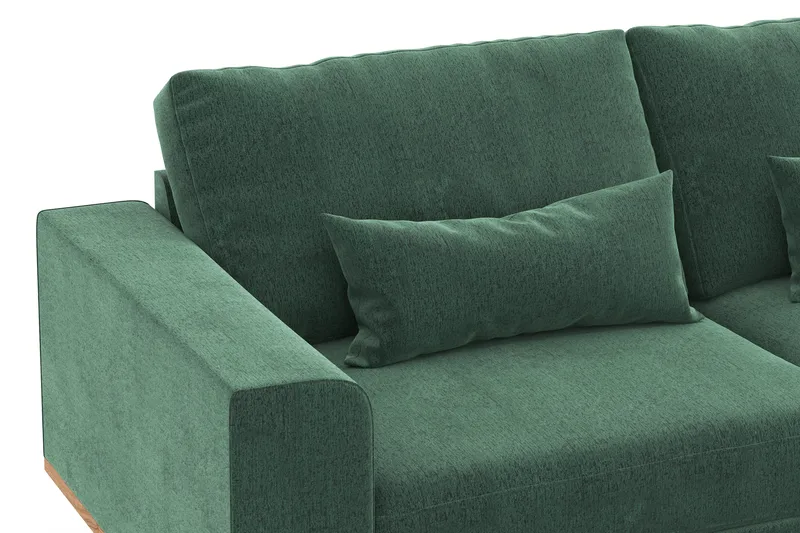 Copenhagen 4-seters Fløyelssofa - Mørk grønn - Møbler - Sofaer - 4 seter sofa