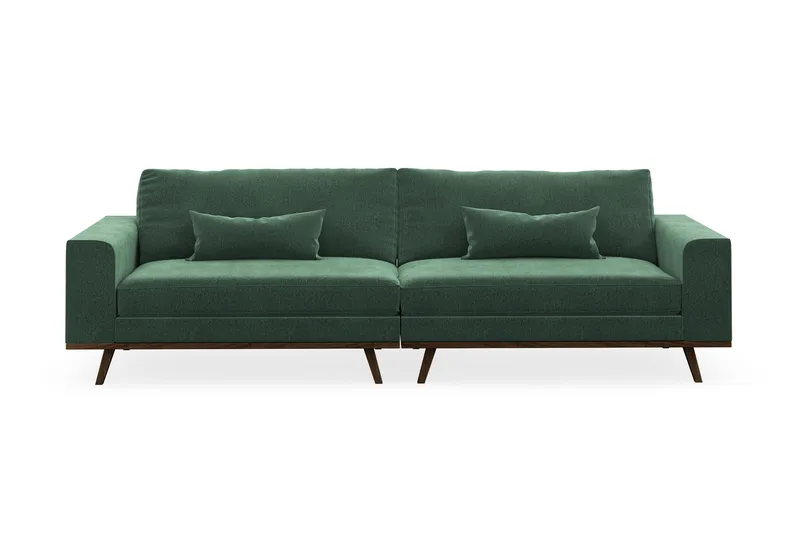 Copenhagen 4-seters Fløyelssofa - Mørk grønn - Møbler - Sofaer - 4 seter sofa