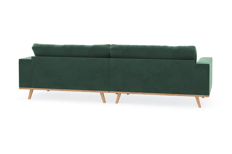 Copenhagen 4-seters Fløyelssofa - Mørk grønn - Møbler - Sofaer - 4 seter sofa