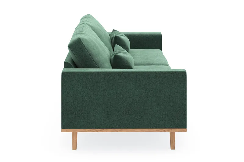 Copenhagen 4-seters Fløyelssofa - Mørk grønn - Møbler - Sofaer - 4 seter sofa
