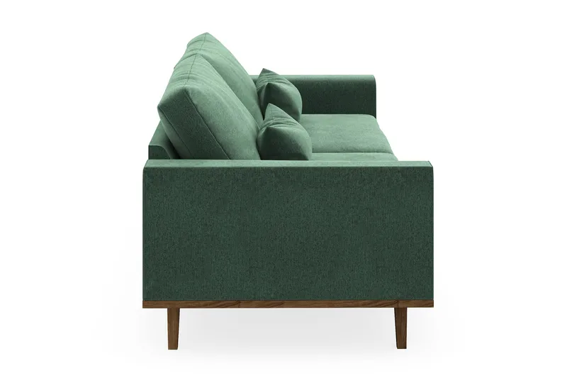 Copenhagen 4-seters Fløyelssofa - Mørk grønn - Møbler - Sofaer - 4 seter sofa