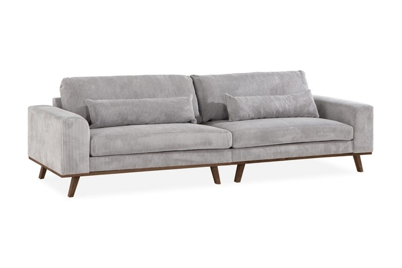 Copenhagen 4-seters Manchestersofa - Lys grå - Møbler - Sofaer - 4 seter sofa