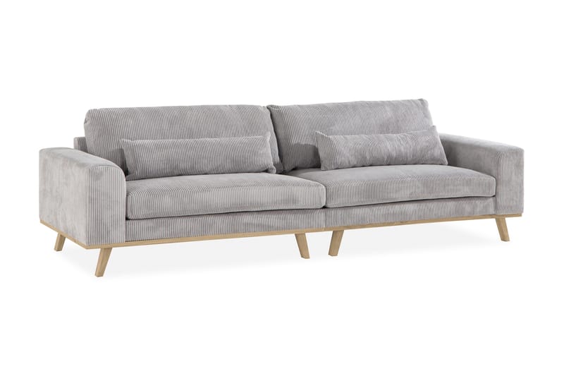 Copenhagen 4-seters Manchestersofa - Lys grå - Møbler - Sofaer - 4 seter sofa