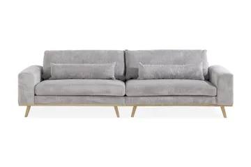 Copenhagen 4-seters Manchestersofa - Lys grå - Møbler - Sofaer - 4 seter sofa