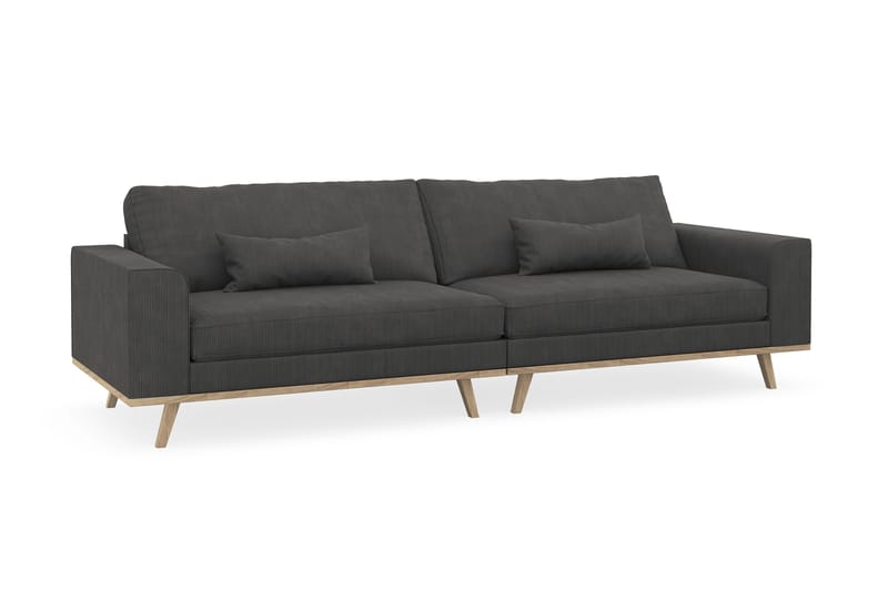 Copenhagen 4-seters Manchestersofa - Mørk grå - Møbler - Sofaer - 4 seter sofa