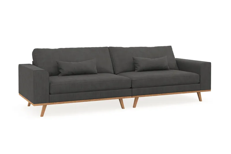 Copenhagen 4-seters Manchestersofa - Mørk grå - Møbler - Sofaer - 4 seter sofa