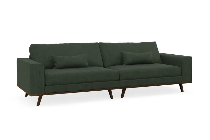 Copenhagen 4-seters Manchestersofa - Mørk grønn - Møbler - Sofaer - 4 seter sofa
