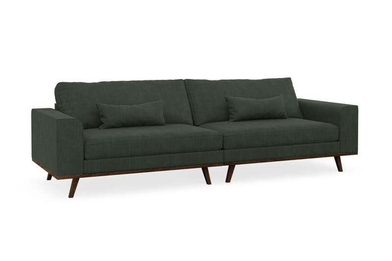 Copenhagen 4-seters Manchestersofa - Mørk grønn - Møbler - Sofaer - 4 seter sofa