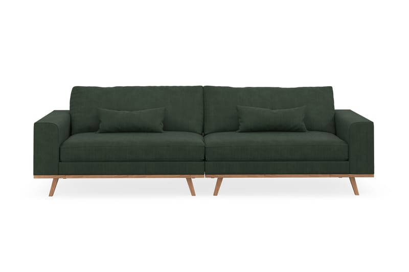 Copenhagen 4-seters Manchestersofa - Mørk grønn - Møbler - Sofaer - 4 seter sofa