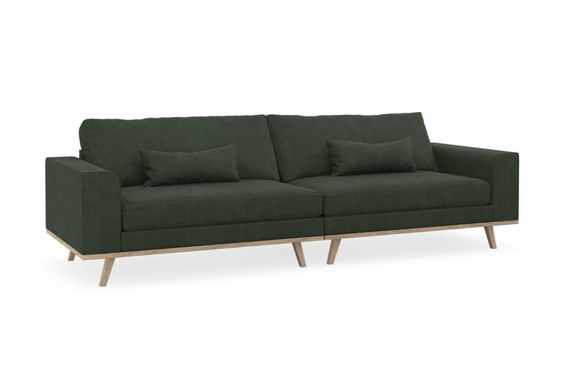Copenhagen 4-seters Manchestersofa - Mørk grønn - Møbler - Sofaer - 4 seter sofa