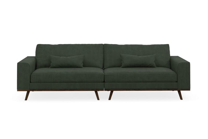Copenhagen 4-seters Manchestersofa - Mørk grønn - Møbler - Sofaer - 4 seter sofa
