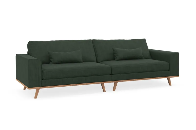 Copenhagen 4-seters Manchestersofa - Mørk grønn - Møbler - Sofaer - 4 seter sofa