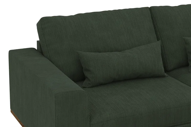 Copenhagen 4-seters Manchestersofa - Mørk grønn - Møbler - Sofaer - 4 seter sofa