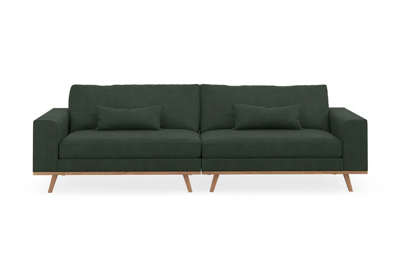 Copenhagen 4-seters Manchestersofa - Mørk grønn - Møbler - Sofaer - 4 seter sofa