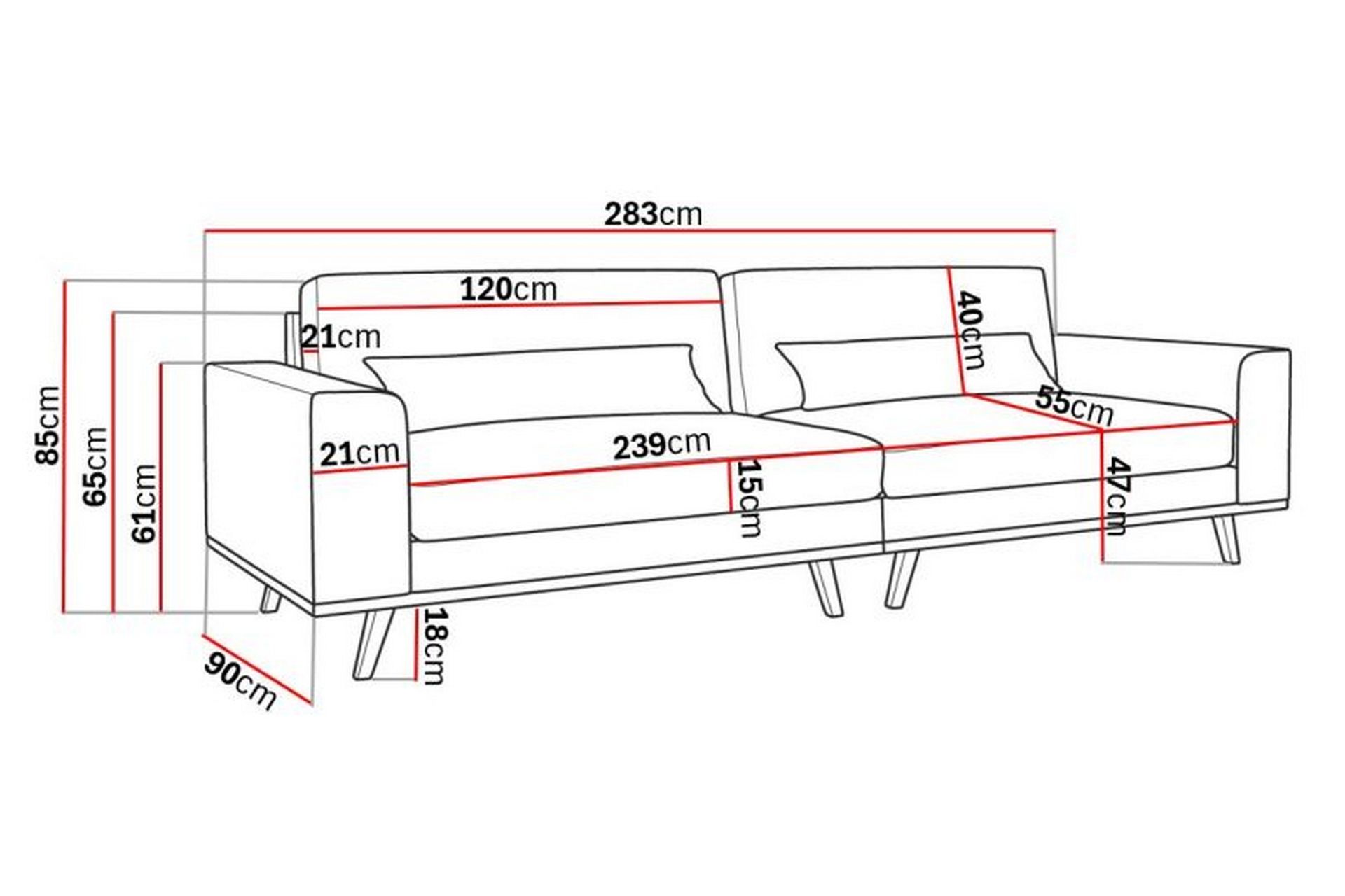 Copenhagen 4-seters Sofa i Bouclé - Hvit - Møbler - Sofaer - 4 seter sofa