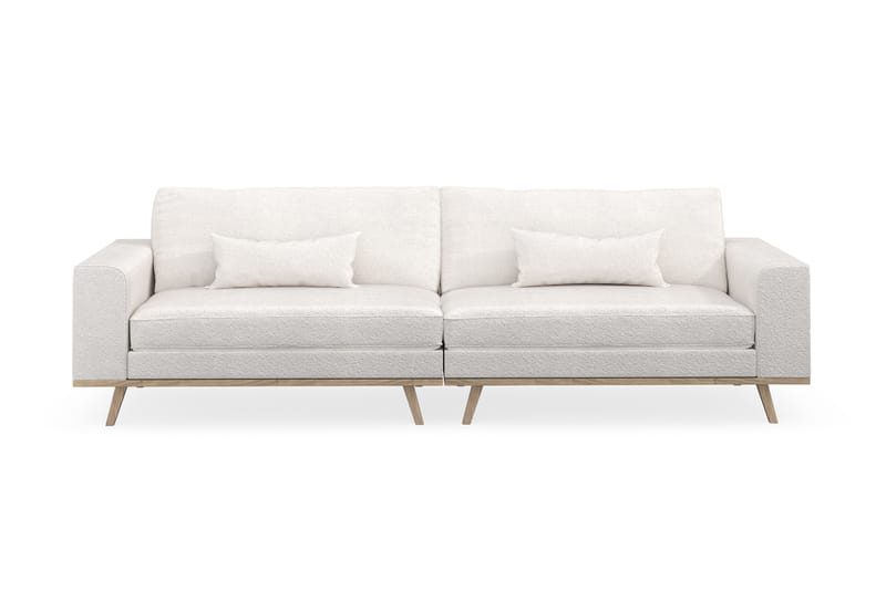 Copenhagen 4-seters Sofa i Bouclé - Hvit - Møbler - Sofaer - 4 seter sofa