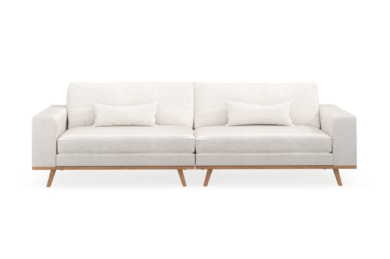 Copenhagen 4-seters Sofa i Bouclé - Hvit - Møbler - Sofaer - 4 seter sofa