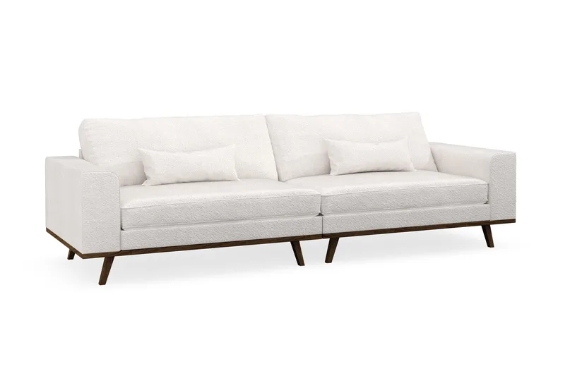 Copenhagen 4-seters Sofa i Bouclé - Hvit - Møbler - Sofaer - 4 seter sofa