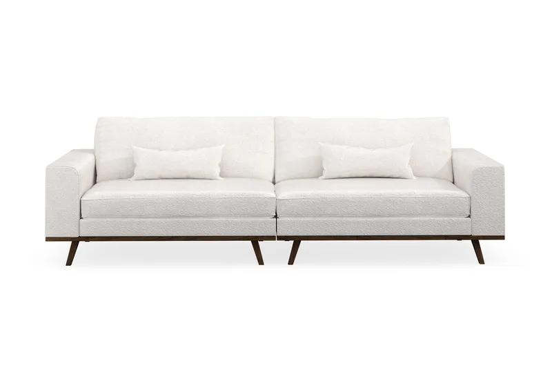 Copenhagen 4-seters Sofa i Bouclé - Hvit - Møbler - Sofaer - 4 seter sofa