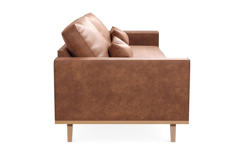 Copenhagen 4-seters Sofa i Kunstlær - Brun - Møbler - Sofaer - 4 seter sofa