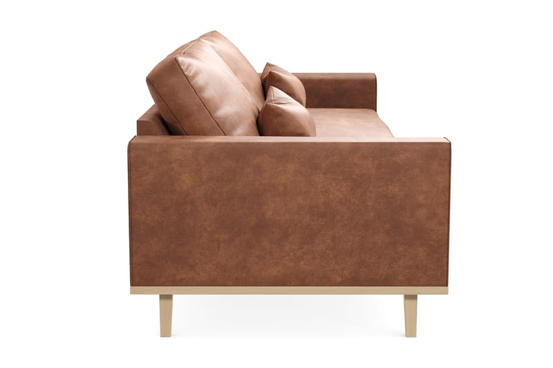 Copenhagen 4-seters Sofa i Kunstlær - Brun - Møbler - Sofaer - 4 seter sofa