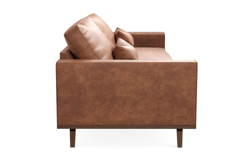 Copenhagen 4-seters Sofa i Kunstlær - Brun - Møbler - Sofaer - 4 seter sofa