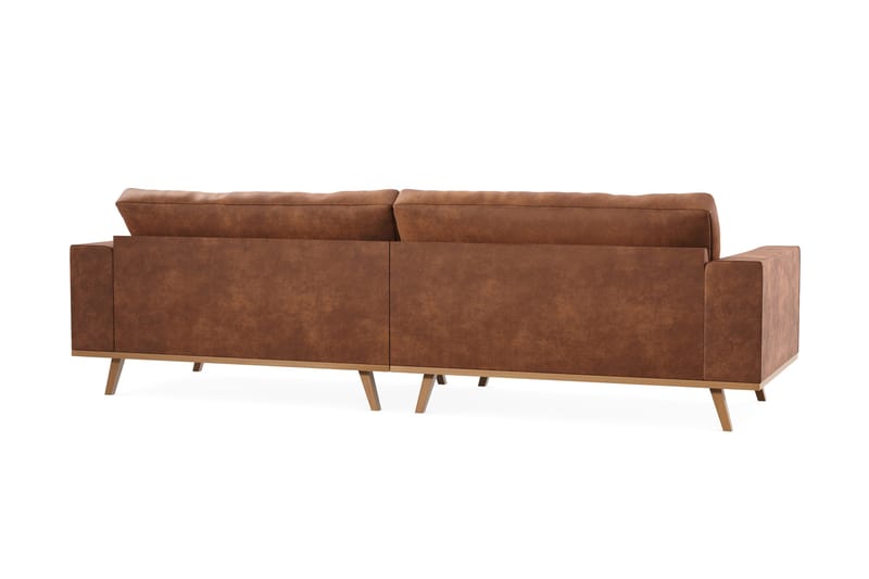 Copenhagen 4-seters Sofa i Kunstlær - Brun - Møbler - Sofaer - 4 seter sofa