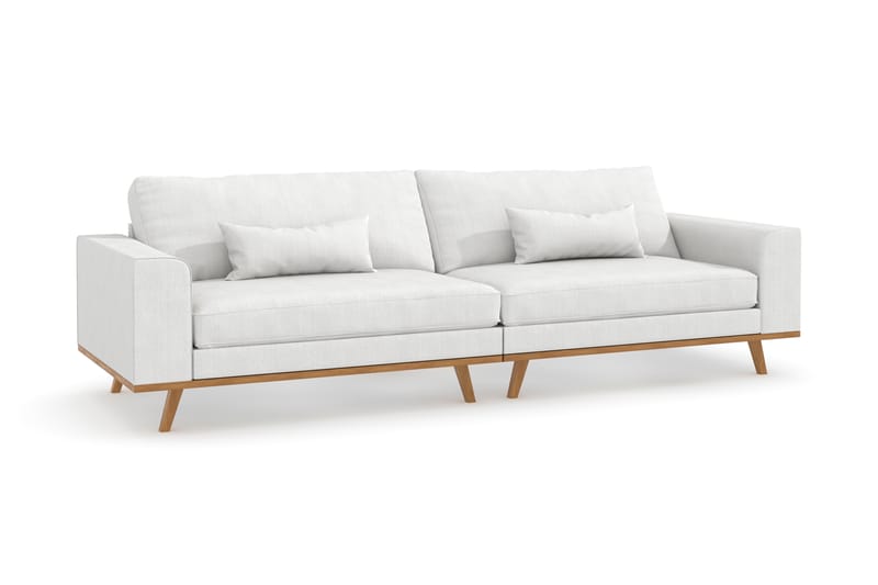 Copenhagen 4-seters Stoffsofa - Hvit - Møbler - Sofaer - 4 seter sofa
