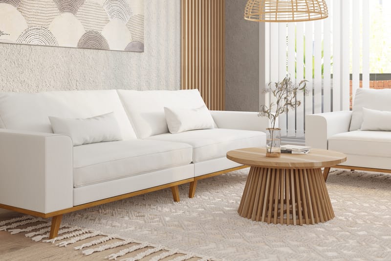 Copenhagen 4-seters Stoffsofa - Hvit - Møbler - Sofaer - 4 seter sofa