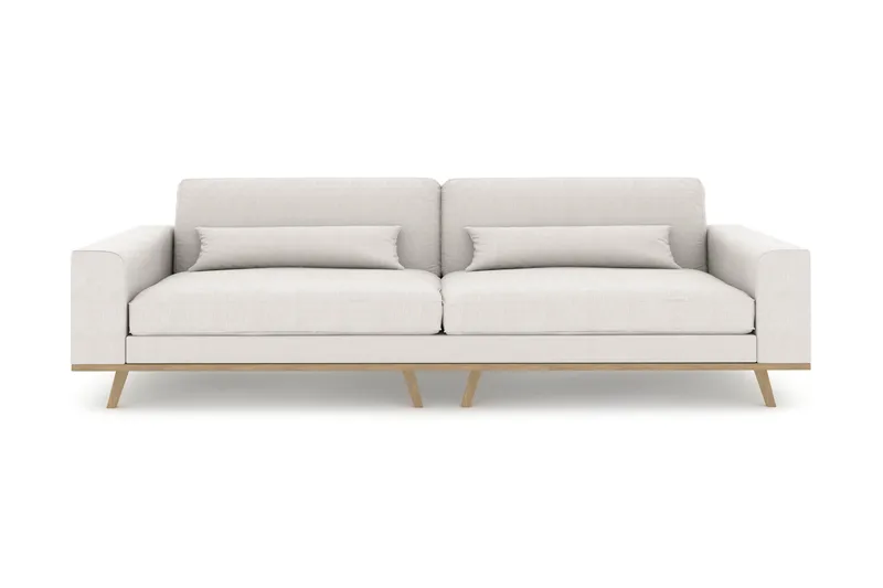 Copenhagen 4-seters Stoffsofa - Lys grå - Møbler - Sofaer - 4 seter sofa