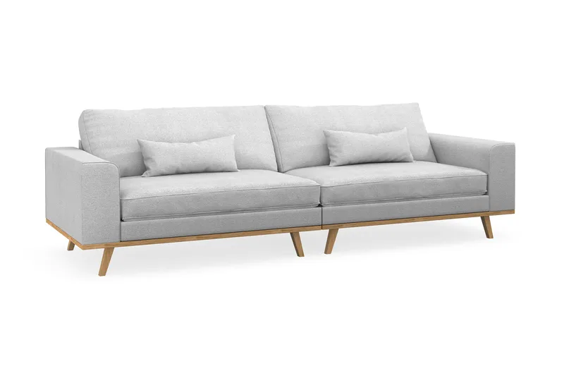 Copenhagen 4-seters Stoffsofa - Lys grå - Møbler - Sofaer - 4 seter sofa