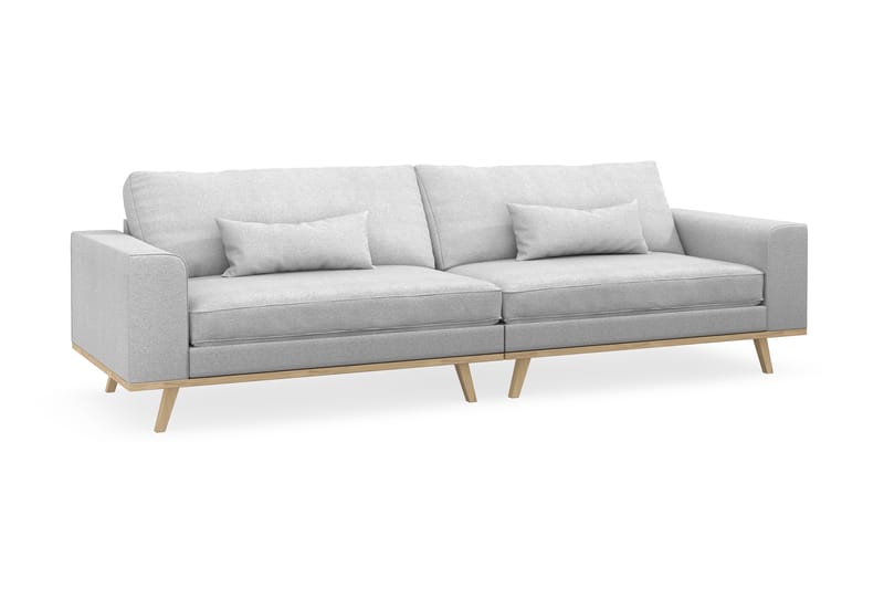Copenhagen 4-seters Stoffsofa - Lys grå - Møbler - Sofaer - 4 seter sofa