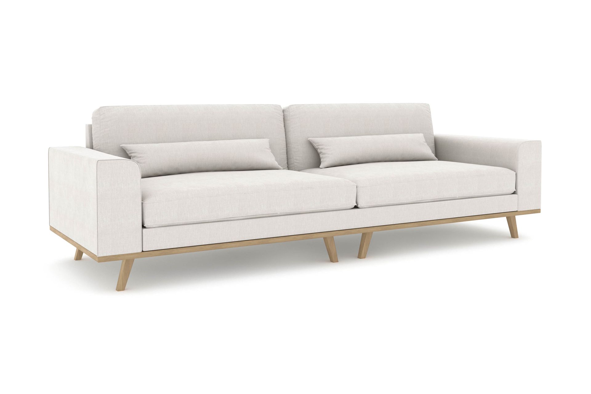 Copenhagen 4-seters Stoffsofa - Lys grå - Møbler - Sofaer - 4 seter sofa