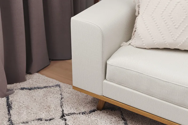 Copenhagen 4-seters Stoffsofa - Lys grå - Møbler - Sofaer - 4 seter sofa