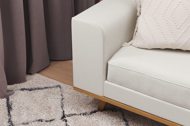 Copenhagen 4-seters Stoffsofa - Lys grå - Møbler - Sofaer - 4 seter sofa