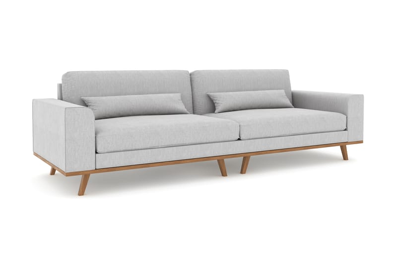 Copenhagen 4-seters Stoffsofa - Lys grå - Møbler - Sofaer - 4 seter sofa