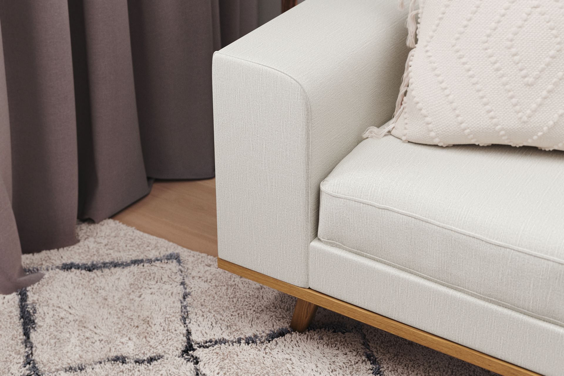 Copenhagen 4-seters Stoffsofa - Lys grå - Møbler - Sofaer - 4 seter sofa