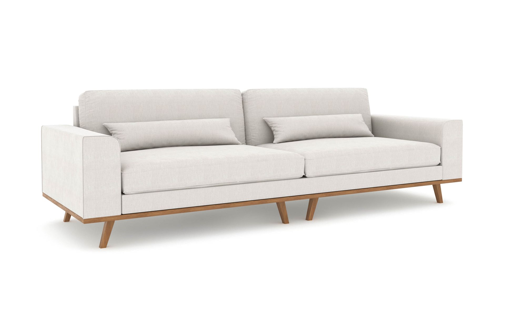 Copenhagen 4-seters Stoffsofa - Lys grå - Møbler - Sofaer - 4 seter sofa