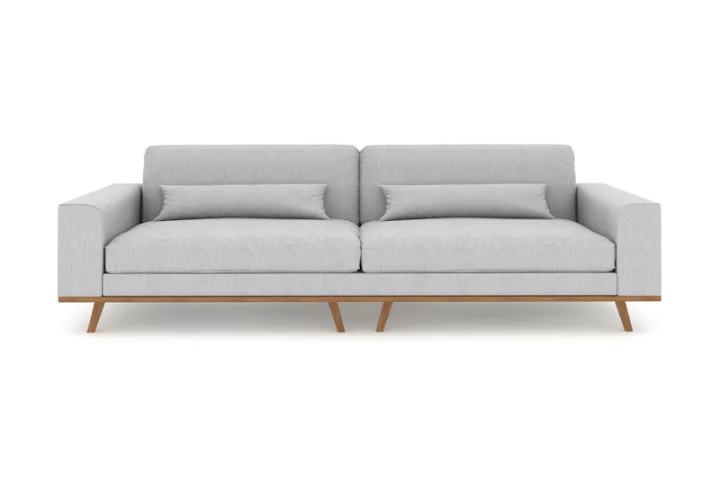 Copenhagen 4-seters Stoffsofa - Lys grå - Møbler - Sofaer - 4 seter sofa