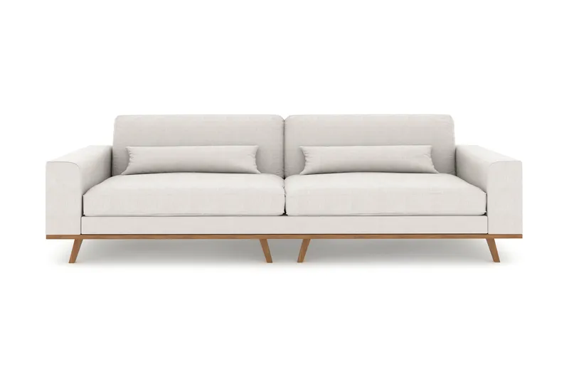 Copenhagen 4-seters Stoffsofa - Lys grå - Møbler - Sofaer - 4 seter sofa