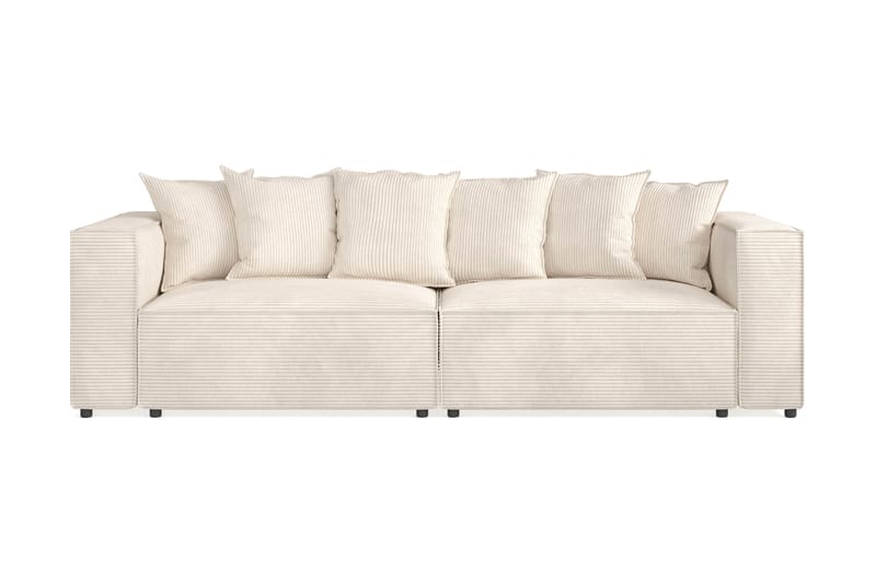Cubo 4-seters Dyp Modulsofa i Manchester - Beige - Møbler - Sofaer - 4 seter sofa