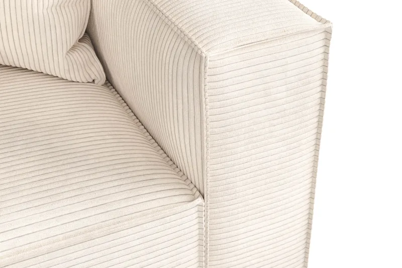 Cubo 4-seters Dyp Modulsofa i Manchester - Beige - Møbler - Sofaer - 4 seter sofa