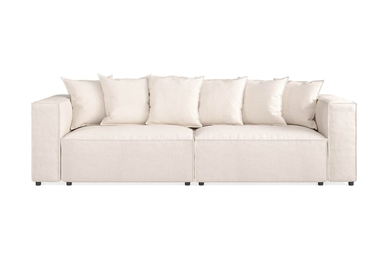 Cubo 4-seters Dyp Modulsofa i Stoff - Beige - Møbler - Sofaer - 4 seter sofa